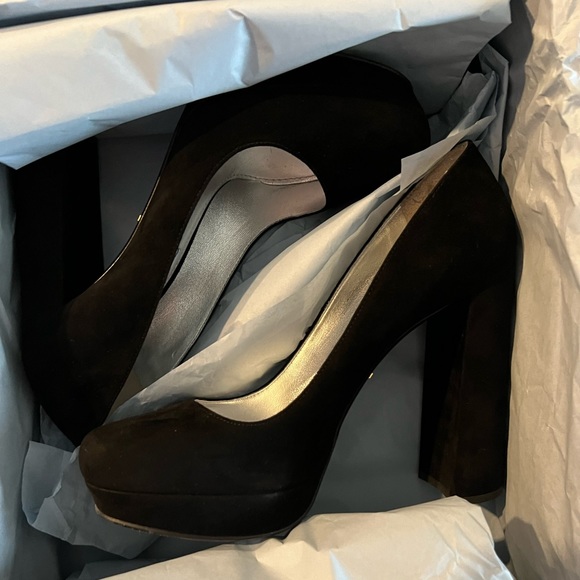 Prada Suede Block Heels - Picture 2 of 9